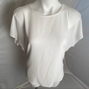 Gibson White short sleeve blouse xs